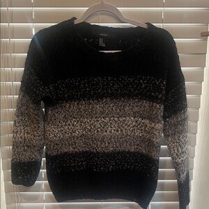 Forever 21 Black and Gray Knit Sweater